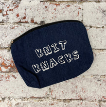 Load image into Gallery viewer, Knit Knacks Denim Indigo Notions Pouch
