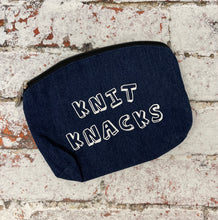 Load image into Gallery viewer, Knit Knacks Denim Indigo Notions Pouch