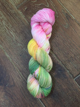 Load image into Gallery viewer, Superwash Merino Nylon Titanium Sock Yarn, 100g/3.5oz, Look at the Flowers