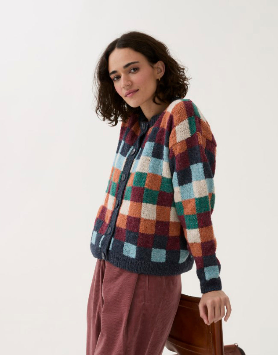 Checkerboard Cardigan Knitting Pattern – EweMomma