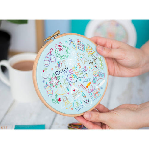 24 Days of Advent Christmas Handmade Embroidery Kit Hoop Art by Oh Sew Bootiful