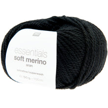 Load image into Gallery viewer, Rico Essentials Soft Merino Aran Black

