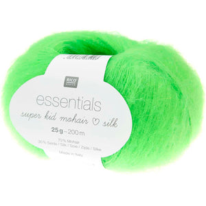 Rico Essentials Super Kid Mohair Loves Silk, Neon Green, 25g