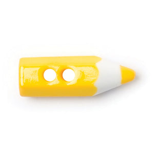 Yellow/White Pencil Buttons, 20mm