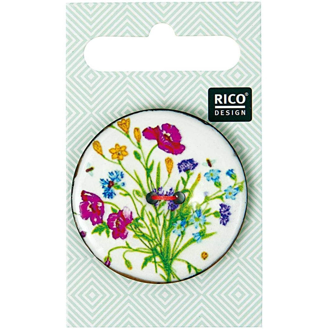 Rico Floral Button 4cm