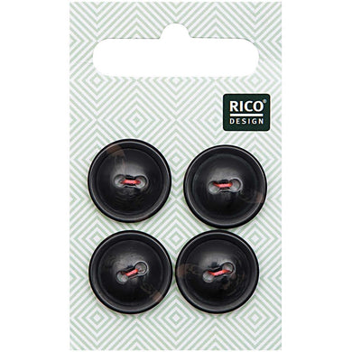 Rico Black Buttons 1.7cm