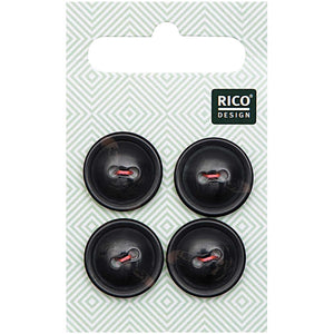 Rico Black Buttons 1.7cm