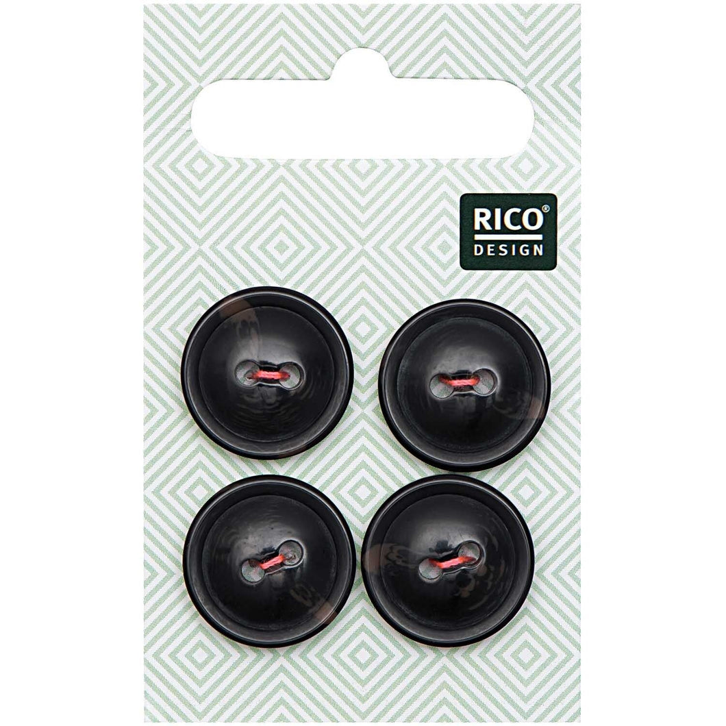 Rico Black Buttons 1.7cm