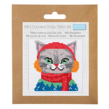 Load image into Gallery viewer, Mini Cat Ear Muffs Counted Cross Stitch Kit Trimits GCS206
