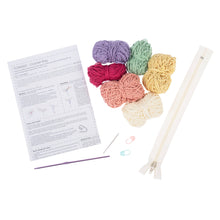 Load image into Gallery viewer, Trimits Floral Bag with Zip Crochet Kit
