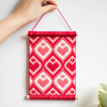 Load image into Gallery viewer, Hearts Bargello Tapestry Wall Hanging Kit by Oh Sew Bootiful
