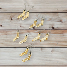 Load image into Gallery viewer, Wooden socks stitch markers stitchmarkers
