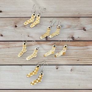 Wooden socks stitch markers stitchmarkers