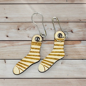 Pair of Socks Wooden Stitch Markers