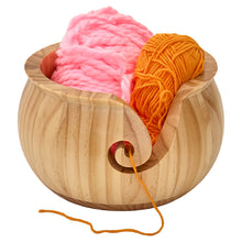 Load image into Gallery viewer, FEATURES
Varnished Yarn Bowl - Knit or crochet in organised peace with this varnished yarn bowl. Made from high quality, sustainable pine wood featuring a smooth spiral yarn channel. Size: 10 x 17.5cm.
Gentle on Fibres - Varnished for smooth finish assisting ease of unwinding with no catching of yarn and snags.
Feel-Good Crafting - open bowl design keeps yarn moving freely. Made from high quality sustainable pine wood for an attractive finish.
Tidy Craft Space - holds yarn neatly contained to reduce rolling
