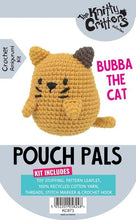 Load image into Gallery viewer, Knitty Critters Pouch Pals Crochet Kit - Bubba the Cat
