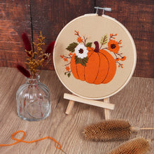 Load image into Gallery viewer, Pumpkin Embroidery Kit with Hoop Trimits TCK087
