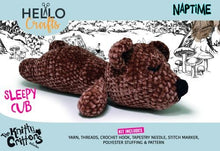 Load image into Gallery viewer, Knitty Critters Nap Time Crochet Kit Sleepy Cub
