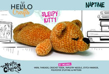 Load image into Gallery viewer, Knitty Critters Naptime Crochet Kit  Sleepy Kitty
