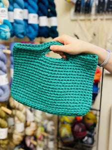 Handmade Crochet Bag - Dark Green
