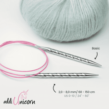 Load image into Gallery viewer, Addi Unicorn Circular Knitting Needles 80cm, Size 2.5mm
