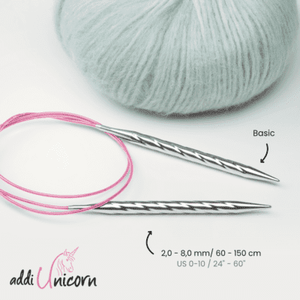 Addi Unicorn Circular Knitting Needles 80cm, Size 2.5mm
