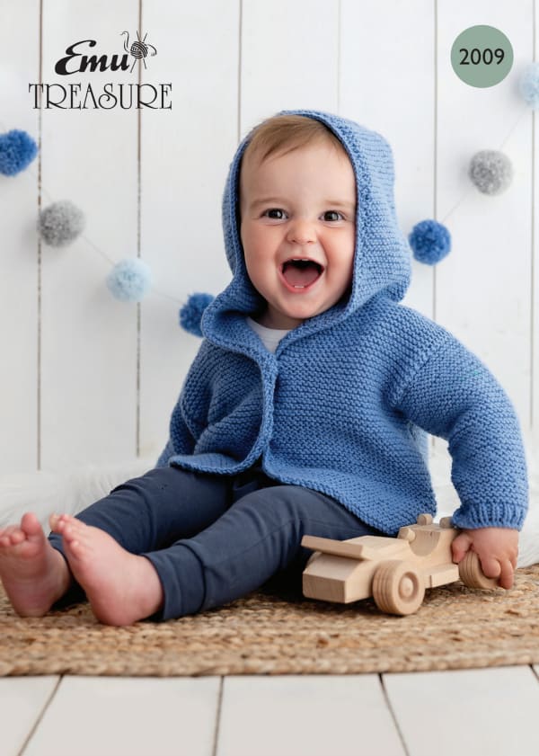 Baby Cardigan with Hood Knitting Pattern