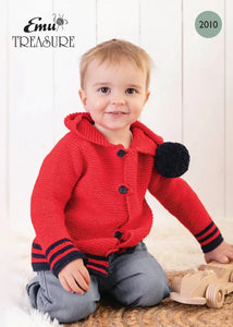 Child's Pom Pom Hooded Jacket Knitting Pattern