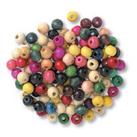 Assorted Wooden Beads, 8mm, packs of 150