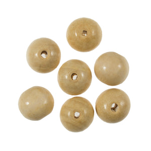 Beech Wooden Beads, 20mm, packs of 7