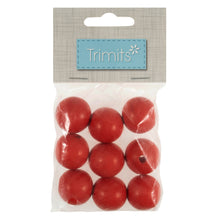 Load image into Gallery viewer, Wooden Craft Beads, 25mm, packs of 9, Red
