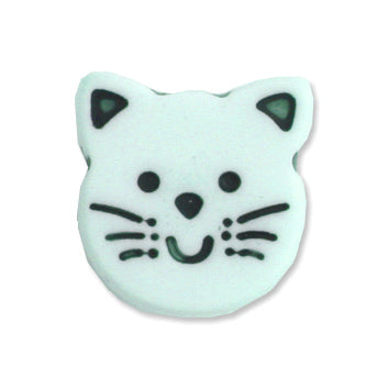 Blue Kitten Buttons, 14mm