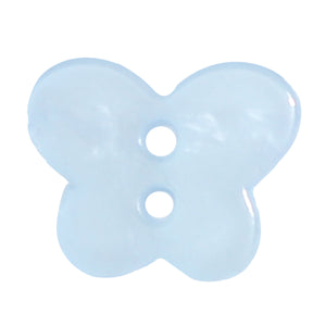 Light Blue Butterfly Buttons, 17mm