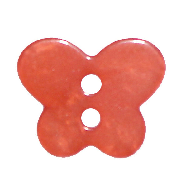 Orange Butterfly Buttons, 17mm