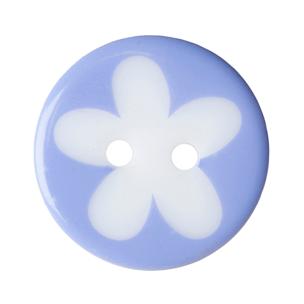 Medium Purple Flower Buttons, 17mm