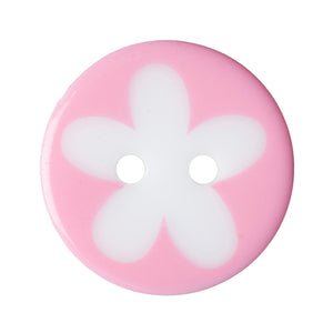 Light Pink Flower Buttons, 17mm