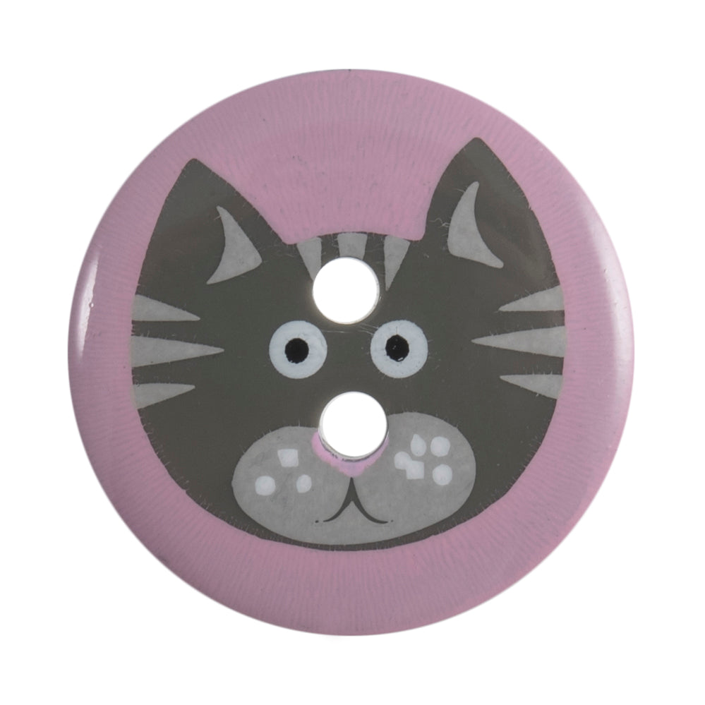 Pink Cat Buttons, 19mm