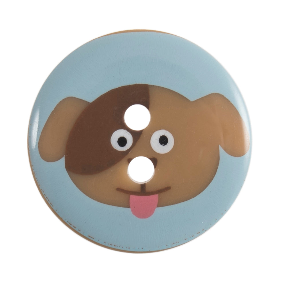 Blue Dog Buttons, 19mm