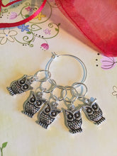 Load image into Gallery viewer, Set of 5 Owl Stitch Markers
