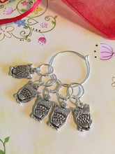 Load image into Gallery viewer, Set of 5 Owl Stitch Markers
