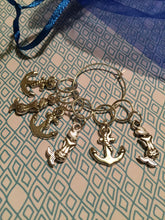 Load image into Gallery viewer, Set of Mermaid Anchors Stitch Markers
