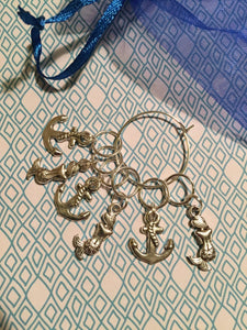 Set of Mermaid Anchors Stitch Markers