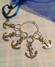 Load image into Gallery viewer, Set of 5 Anchors Stitch Markers

