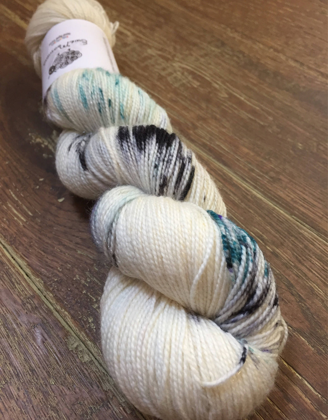 Superwash Merino Nylon Glitter Sock Yarn, 100g/3.5oz, Aura