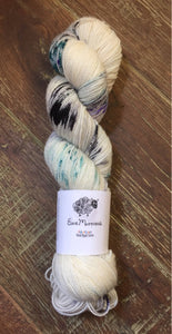 Superwash Merino Nylon Glitter Sock Yarn, 100g/3.5oz, Aura