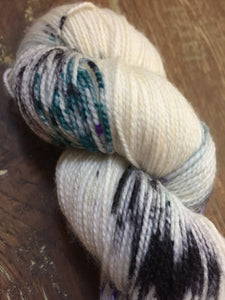 Superwash Merino Nylon Glitter Sock Yarn, 100g/3.5oz, Aura