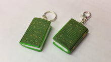 Load image into Gallery viewer, Miniature Book Charm Stitch Marker, Pride and Prejudice, Sense and Sensibility, Jane Austen inspired
