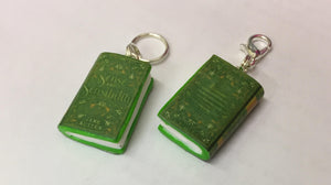 Miniature Book Charm Stitch Marker, Pride and Prejudice, Sense and Sensibility, Jane Austen inspired