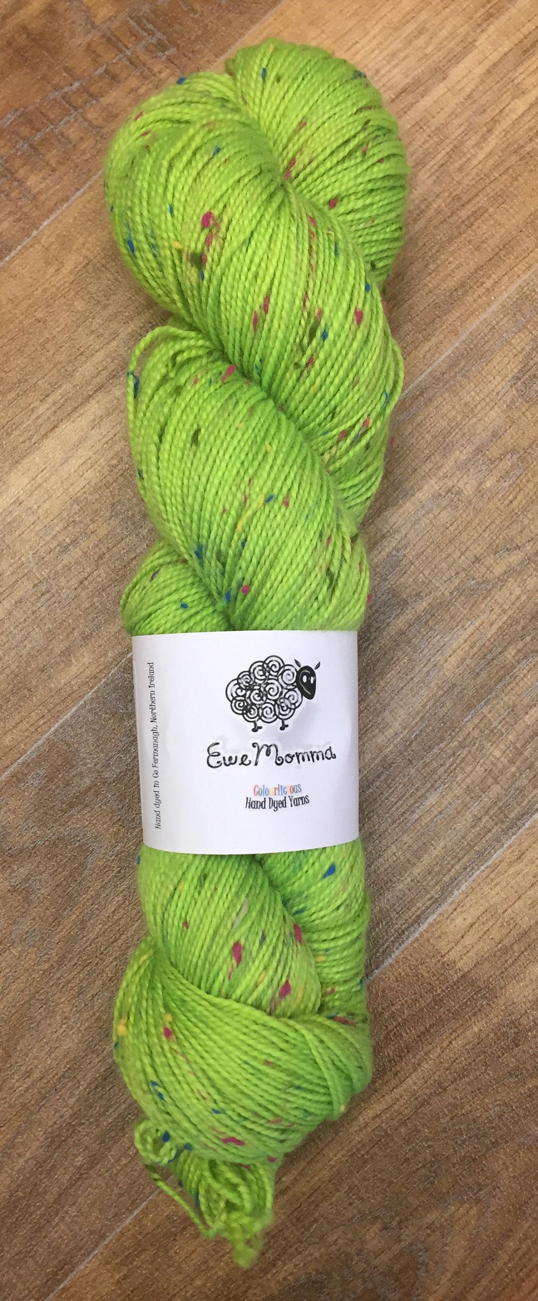 Superwash Merino Coloured Donegal Nep Sock Yarn, 100g/3.5oz, Gamma
