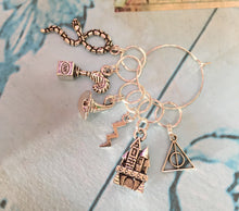 Load image into Gallery viewer, Set of 6 Wizarding Stitch Markers
